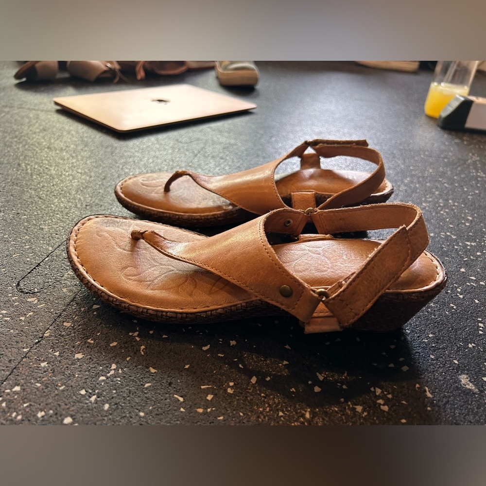 Born brand tan sandals